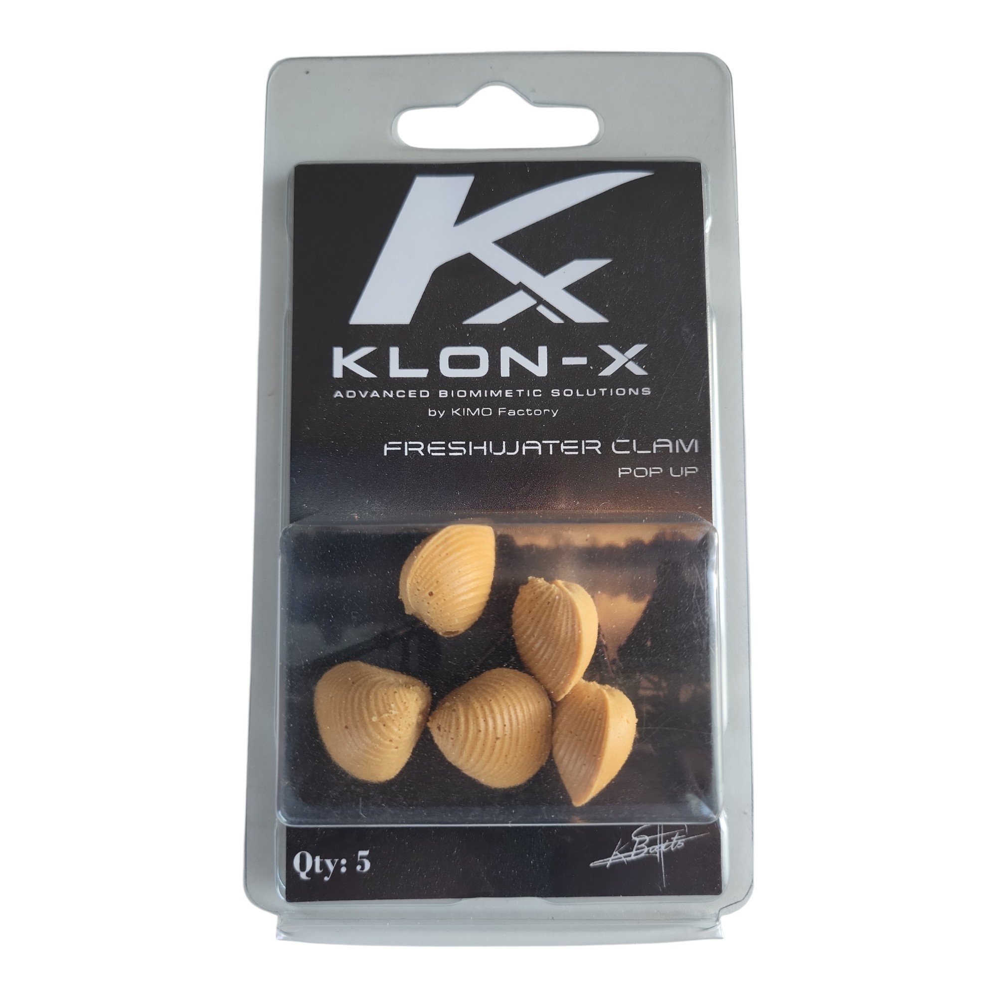 Cebo artificial biomimético almeja asiática KLON-X Freshwater Clam color mostaza